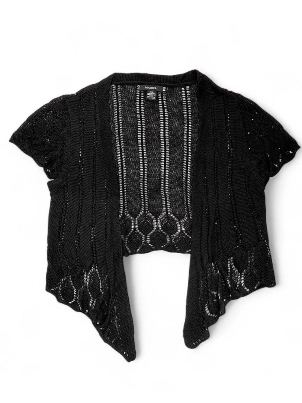 Y2K 2000s Short-Sleeve Knit Bolero Cardigan